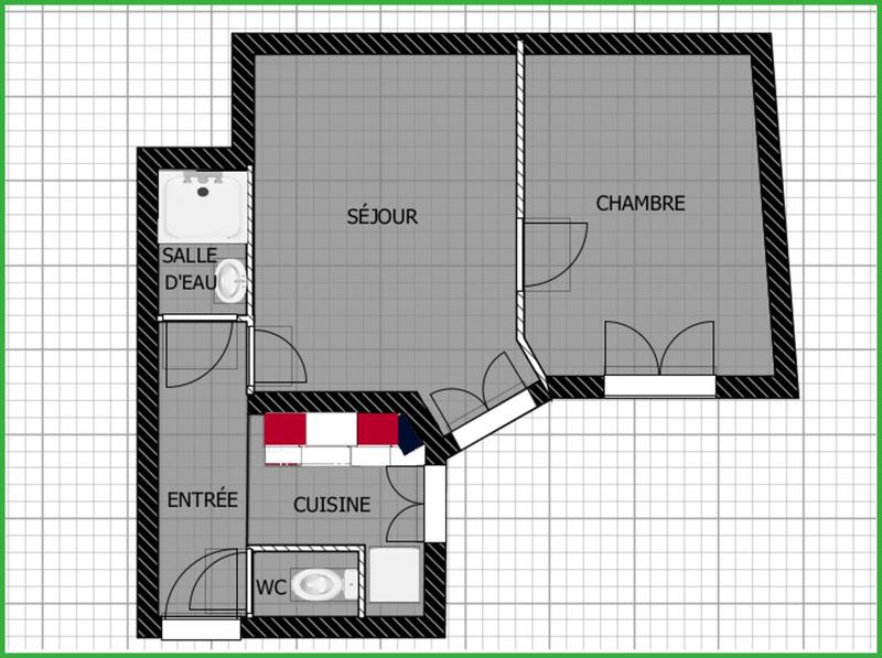 Appartement - 34 m² - 2 pièces