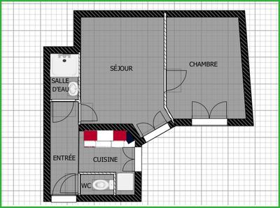 Appartement - 34 m² - 2 pièces