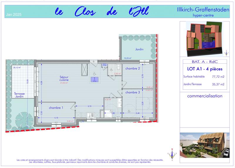 Appartement - 78 m² - 4 pièces