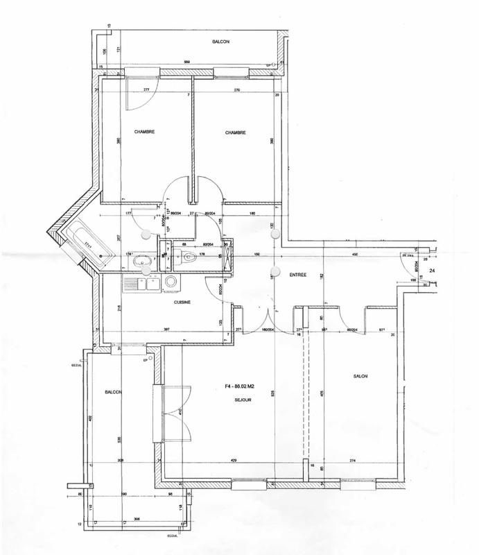 Appartement - 85 m² - 3 pièces