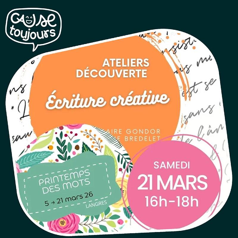Atelier d'écriture - Printemps des Mots