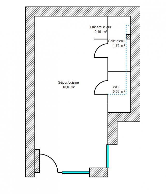 Studio - 20 m² - 1 pièce