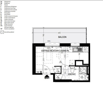 Appartement - 22 m² - 1 pièce