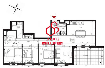 Appartement - 92 m² - 4 pièces