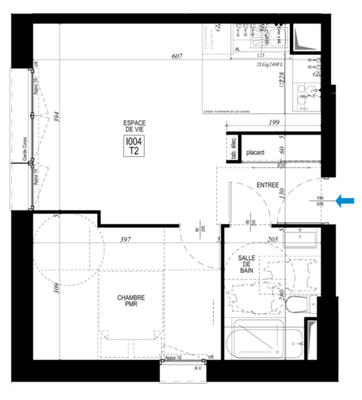 Appartement - 42 m² - 2 pièces