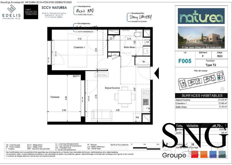 Appartement - 39 m² - 2 pièces