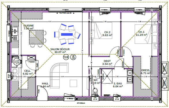 Maison - 85 m² - 4 pièces