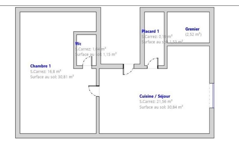 Appartement - 66 m² - 2 pièces