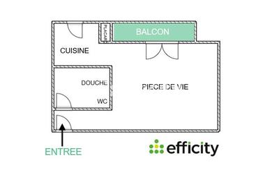 Appartement - 35 m² - 1 pièce