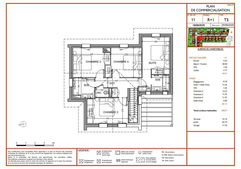 Maison - 115 m² - 5 pièces
