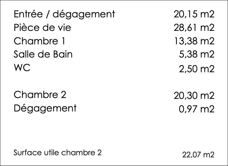 Appartement - 92 m² - 3 pièces