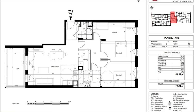 Appartement - 85 m² - 4 pièces