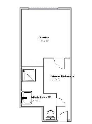 Studio - 18 m² - 1 pièce