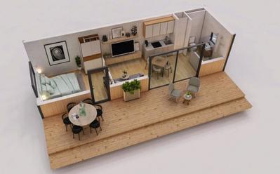 Maison - 50 m² - 3 pièces