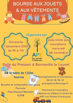 Bourse aux jouets et vêtements
