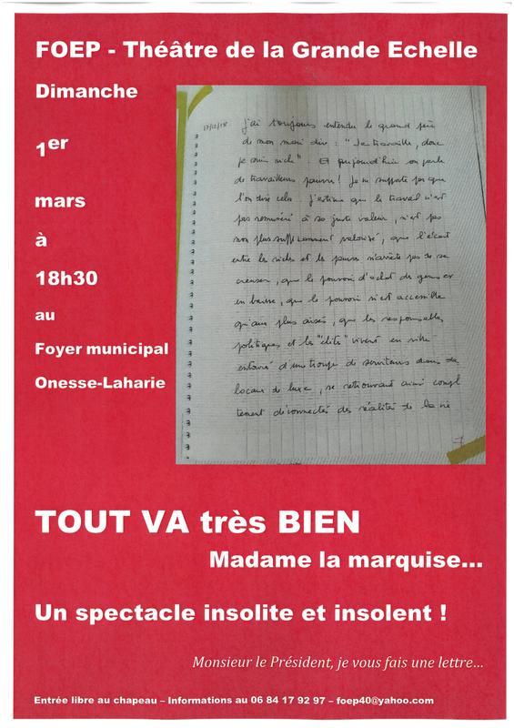 Tout va très bien Madame la marquise