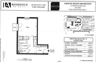 Appartement - 27 m² - 1 pièce