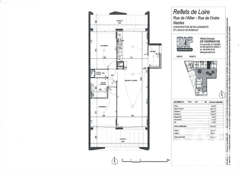 Appartement - 68 m² - 3 pièces