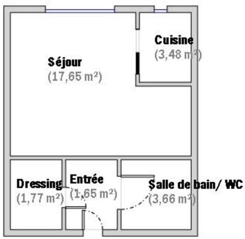 Studio - 28 m² - 1 pièce