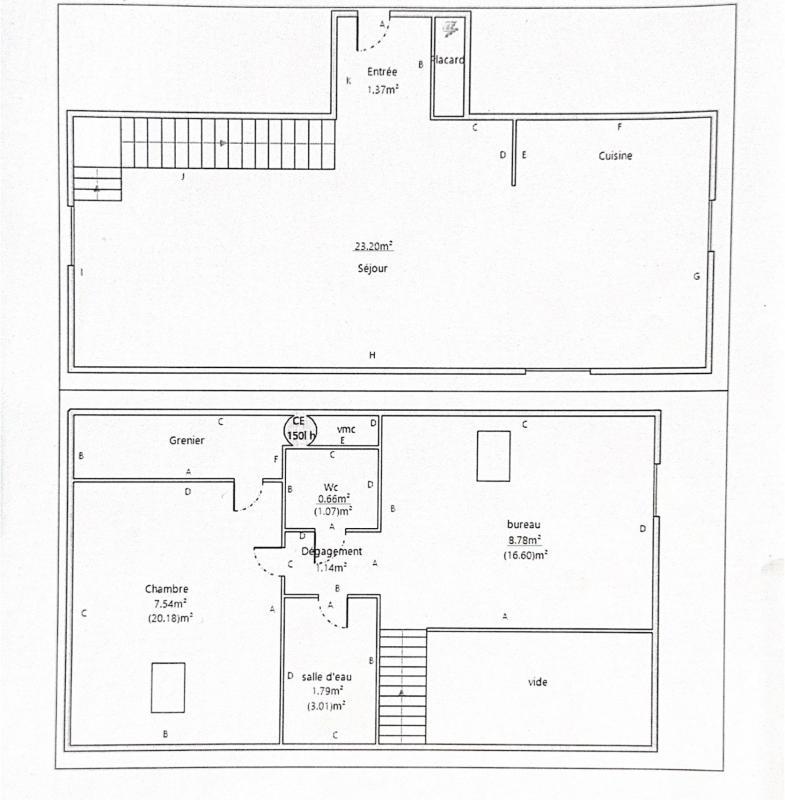 Appartement - 45 m² - 3 pièces