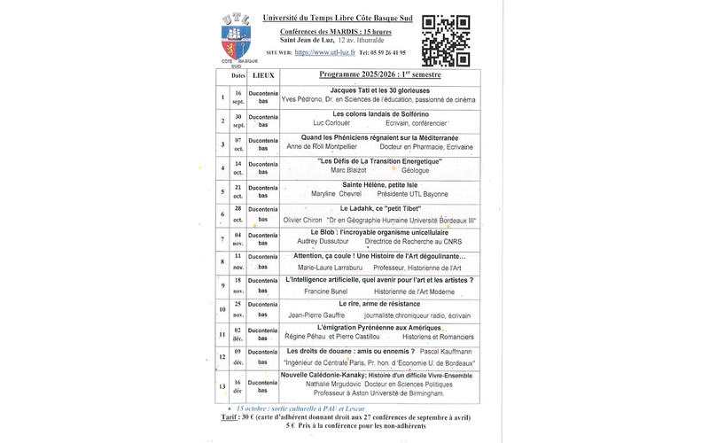 Conférence de l'Université du Temps Libre -Les droits de douane amis ou ennemis?