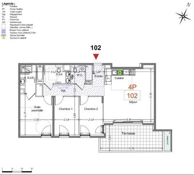 Appartement - 85 m² - 4 pièces