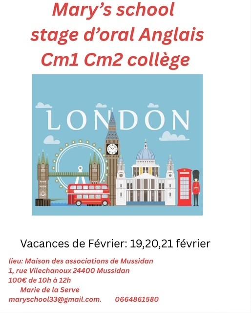 Stage d'anglais