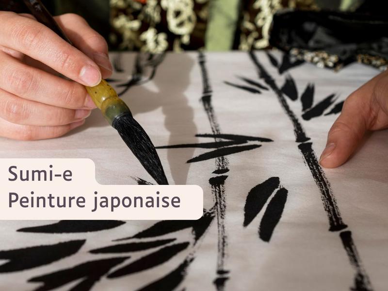 Sumi-e / Peinture japonaise au Moulin du Got
