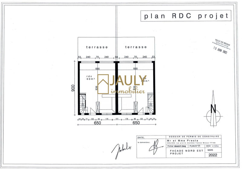 Terrain commercial - 1 264 m²