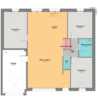 Maison - 92 m² - 5 pièces