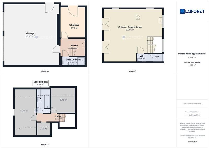 Maison de ville - 86 m² - 4 pièces