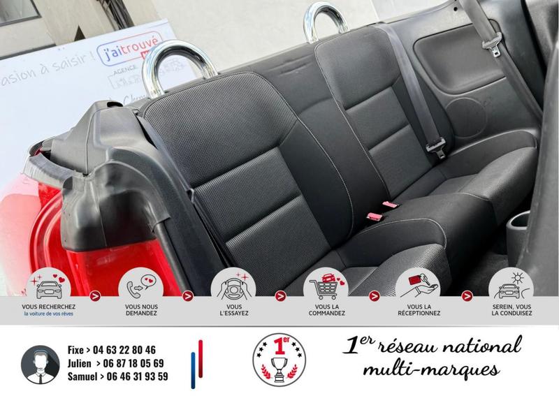 Peugeot 207 Cc 1.6 Vti 120Cv Red Color *107.000km*Véhicule sous Garantie 6 Mois*Kit de Distribution Ok*Dernier entretien et Ct Ok*Climatisation Bi-Zone*Autoradio*Vitres électriques*Abs*Esp