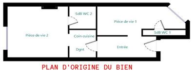 Appartement - 40 m² - 2 pièces