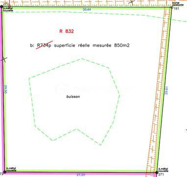 Terrain - 850 m²
