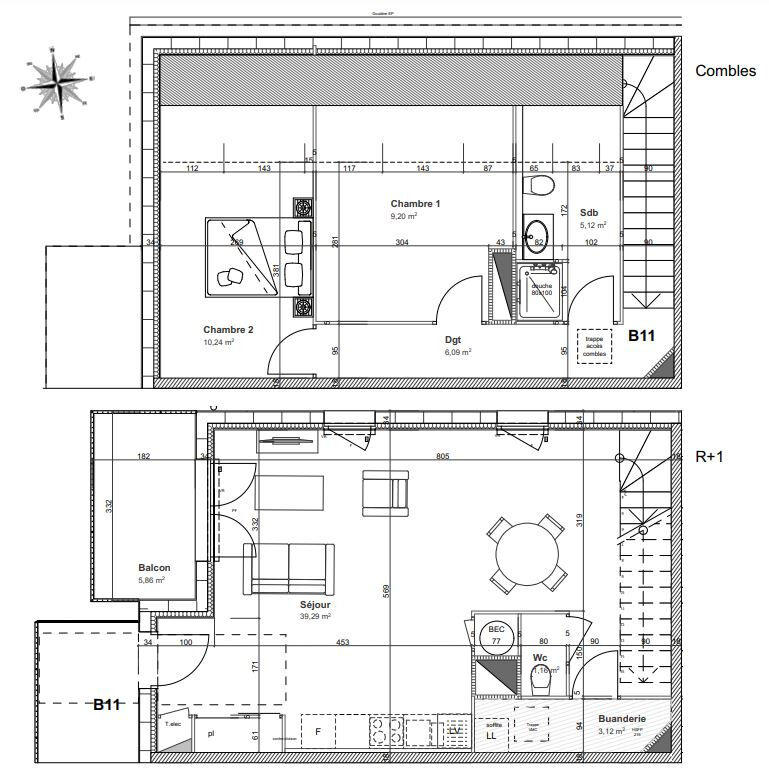 Appartement - 79 m² - 3 pièces