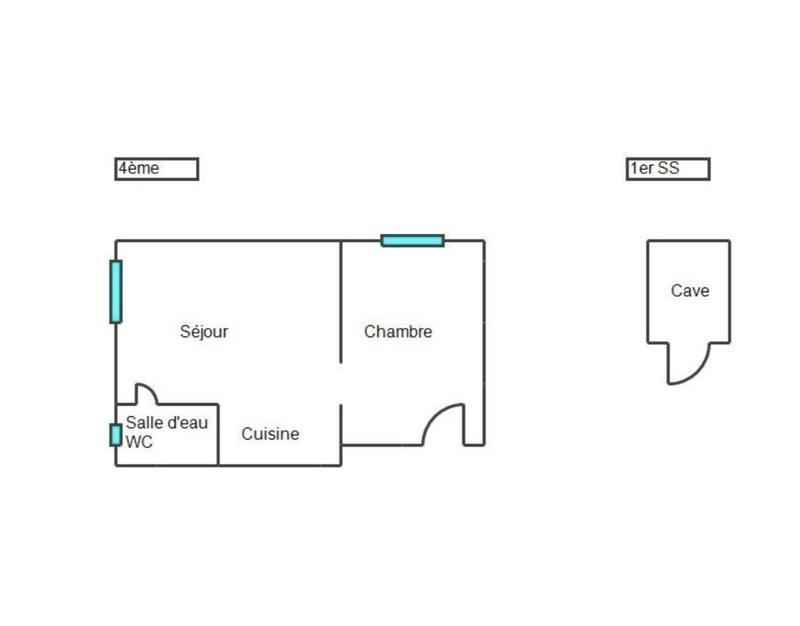 Appartement - 25 m² - 2 pièces