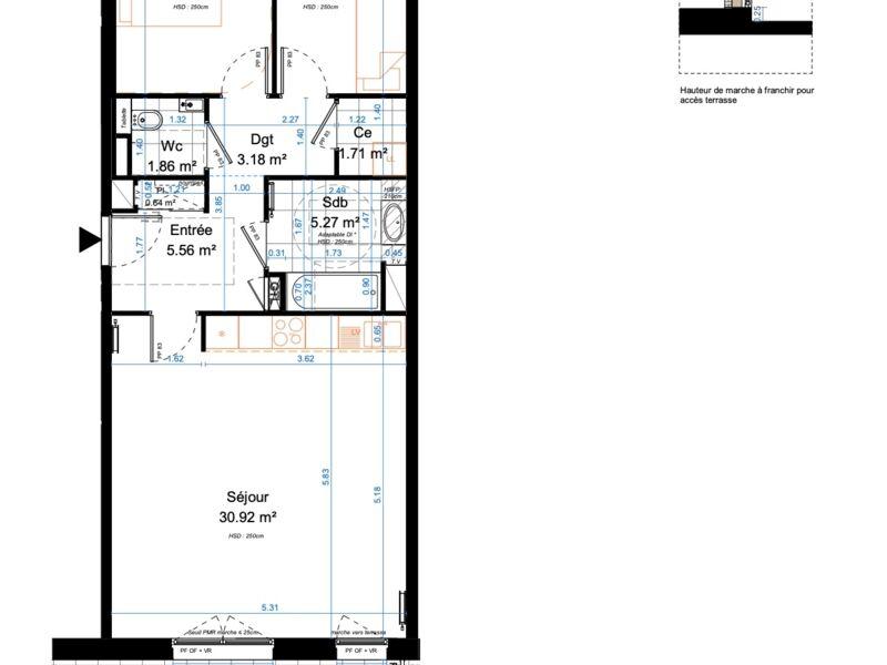 Appartement - 71 m² - 3 pièces