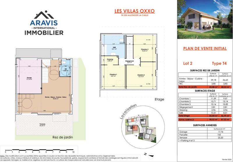 Maison - 98 m² - 4 pièces