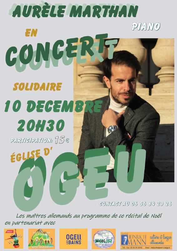 Concert solidaire : Aurèle Marthan au piano