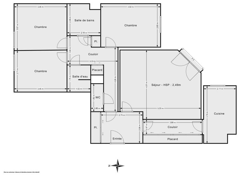 Appartement - 90 m² - 4 pièces