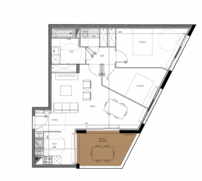 Appartement - 65 m² - 3 pièces