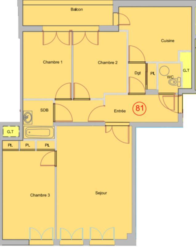 Appartement - 83 m² - 4 pièces