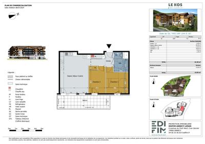 Appartement - 61 m² - 3 pièces