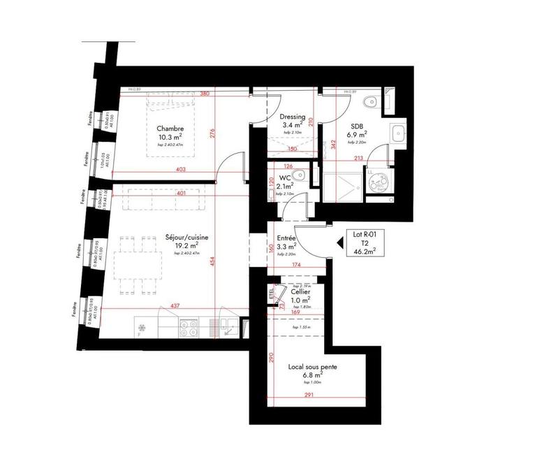Appartement - 53 m² - 2 pièces