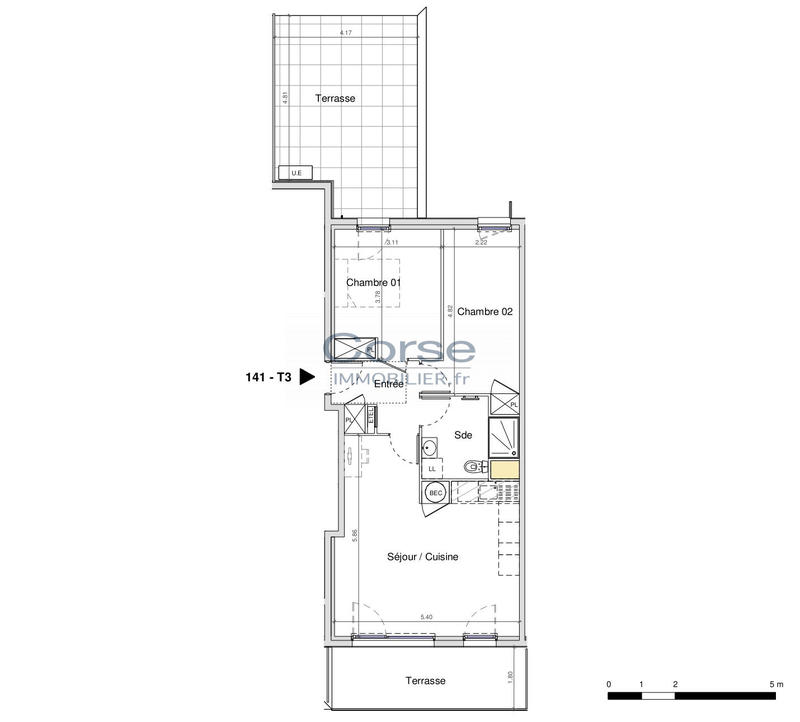 Appartement - 61 m² - 3 pièces