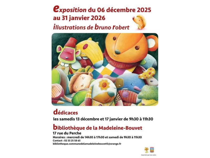 Illustrations de Bruno Robert à la bibliothèque