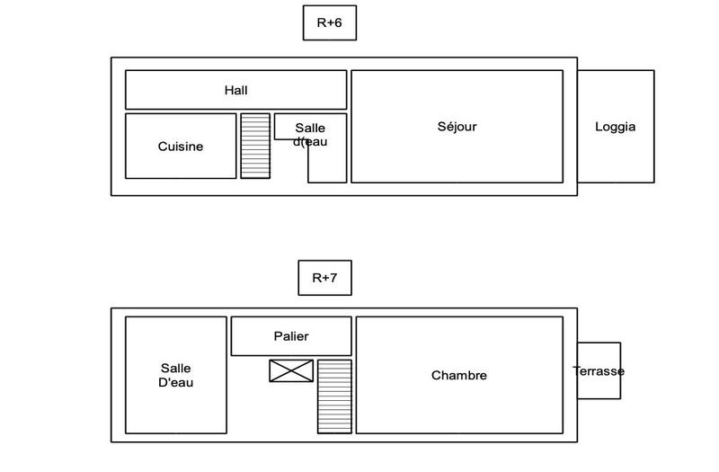 Duplex - 50 m² - 2 pièces