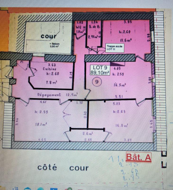 Appartement - 90 m² - 4 pièces