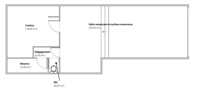 Local commercial - 129 m² - 3 pièces
