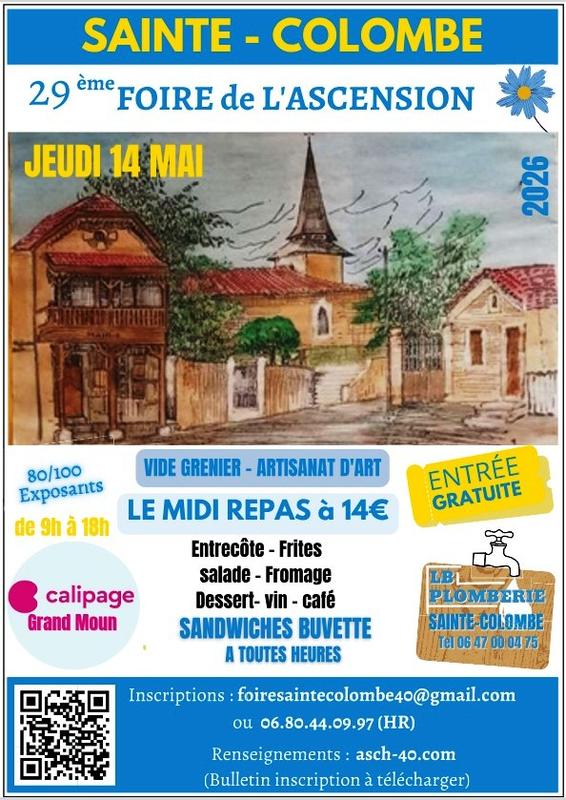 29ème Foire de l’ascension à Sainte Colombe